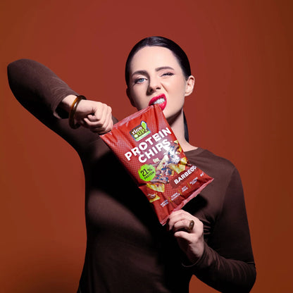 Chips | Protein Barbeque Chips (21% Protein) - Gluten Free, Not Fried &amp;amp; Fibre Source, Soy Free -No Preservatives &amp;  - Riceup - 60gm