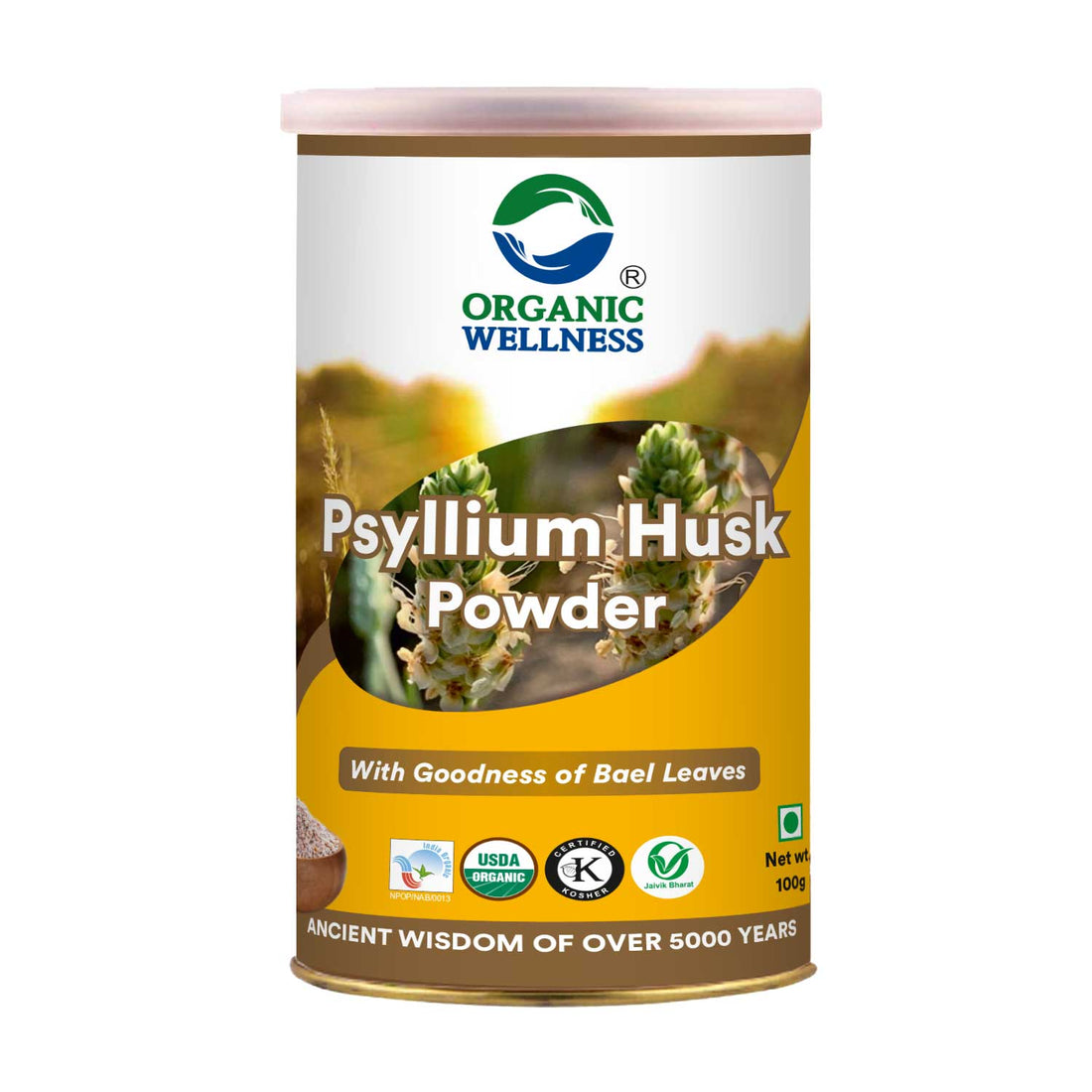 Powder | Psyllium Husk (Isabgol) Powder -Bael Leaves-No Artificial Additives- Organic Wellness -100gm