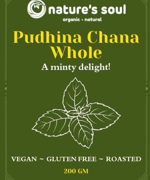 Chana Whole | Pudina Chana Whole - Roasted - Vegan & Gluten Free - Nature&