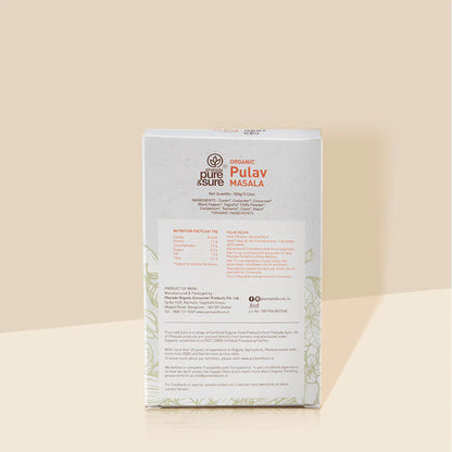 Pulav masala - Organic - Indian - Pure and Sure - 100gm