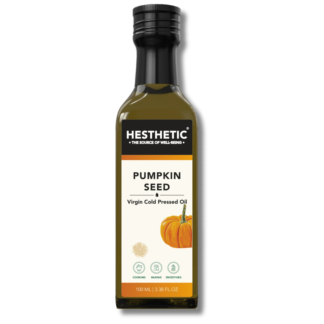 Pumpkin Seed Oil | Virgin Cold Pressed - For Cooking, Baking & Smoothies - HESTHETIC - 100ml