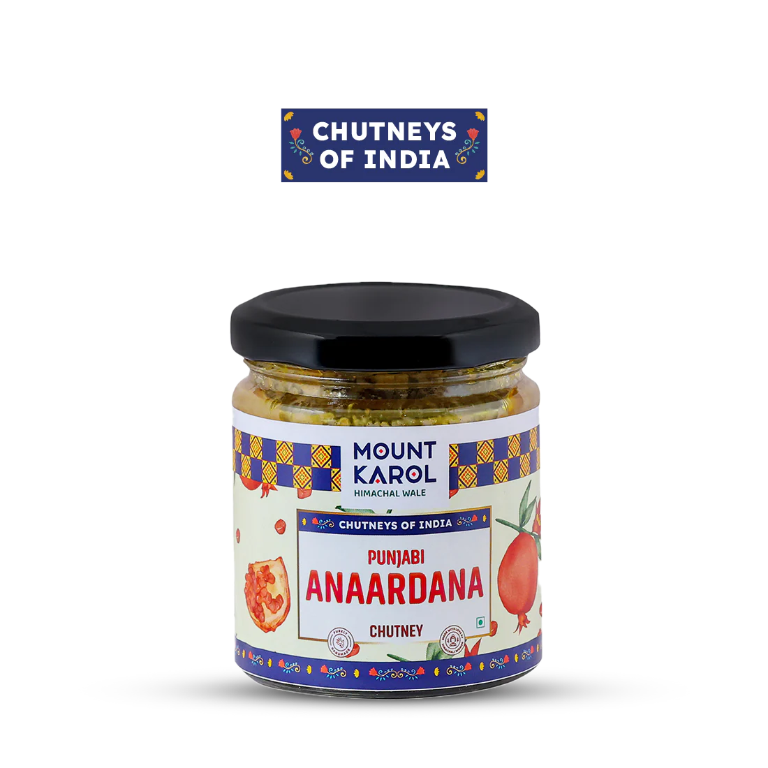Chutney | Punjabi Anardana Chutney - Pure Himalayan Flavor - No emulsifiers, Stabilisers, Nothing Artificial, No Flavour Enhancers, Colours & No Artificial Preservatives - Mount Karol - 200gm