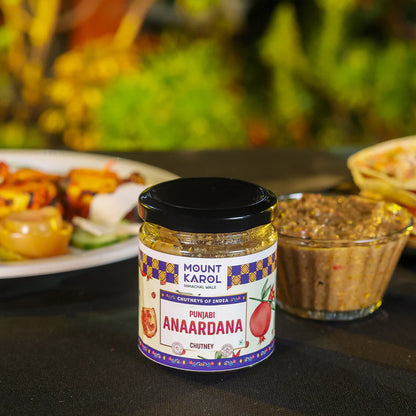 Chutney | Punjabi Anardana Chutney - Pure Himalayan Flavor - No emulsifiers, Stabilisers, Nothing Artificial, No Flavour Enhancers, Colours &amp; No Artificial Preservatives - Mount Karol - 200gm