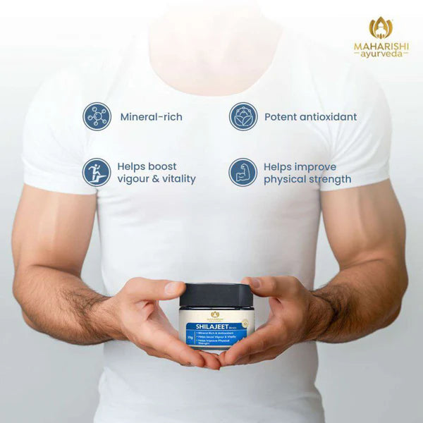 Shilajeet  | Pure Shilajeet Resin - Mineral Rich Vitality Booster - Helps Enhance Stamina &amp; Endurance - Maharishi Ayurveda - 30gm