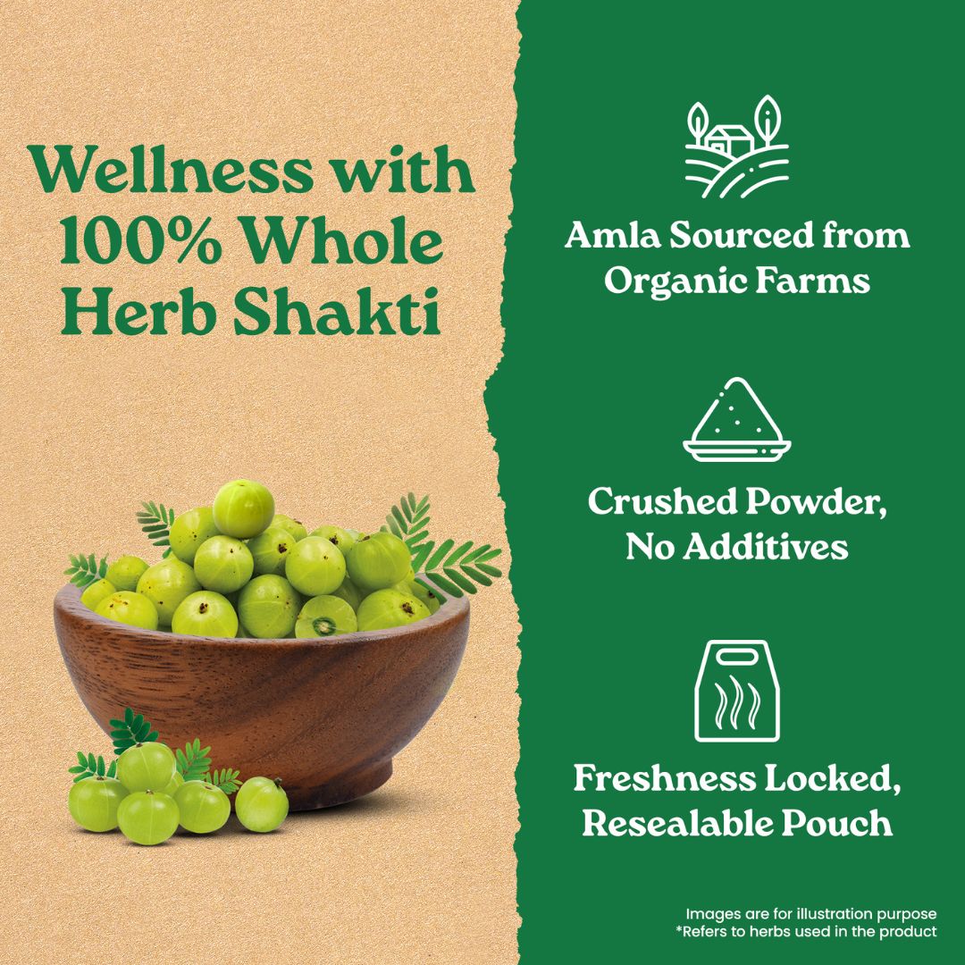 Powder | Amla Powder - Improves Immunity, Boosts Antioxidant, Supports digestion -No Added Fillers, Chemicals, or Preservatives- Organic India –200gm