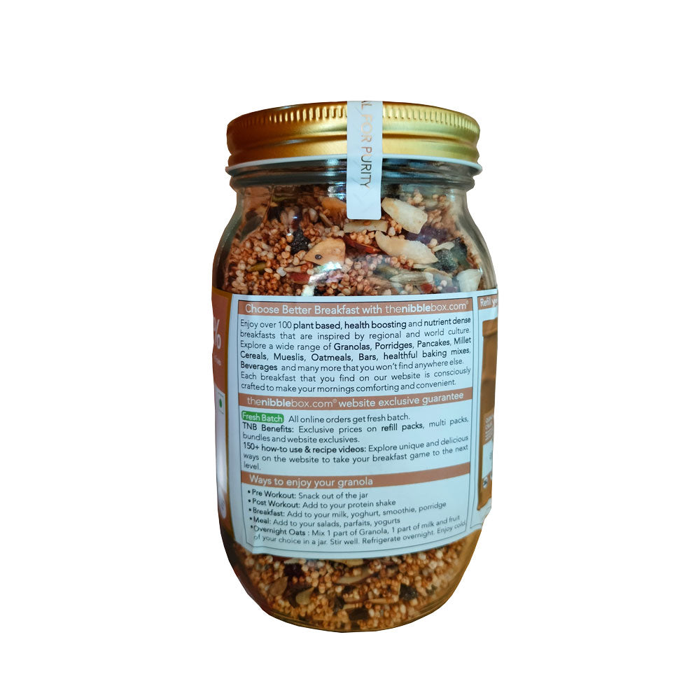 Quinoa Cruise - Granola - Vegan, Gluten Free &amp;amp; Zero Processed Sugar - The Nibble Box - 350gm