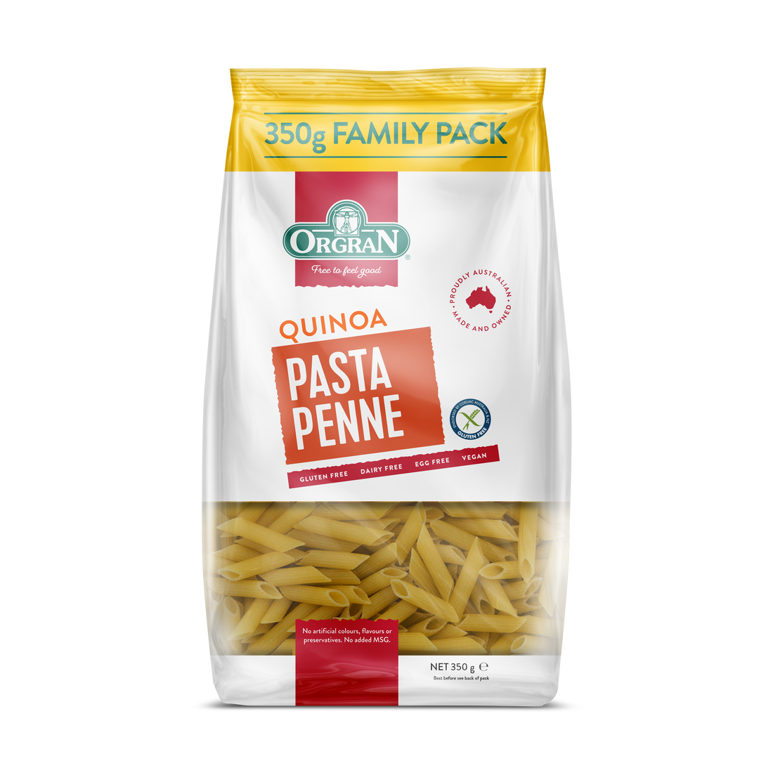 Quinoa Penne Pasta | Vegan, Gluten Free, Dairy Free & Egg Free - Orgran - 350gm