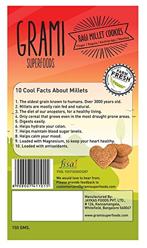 Cookies | Ragi Millet – No Maida, No Baking Powder, No Soda &amp;amp; No Egg - Grami Super Foods – 75gm