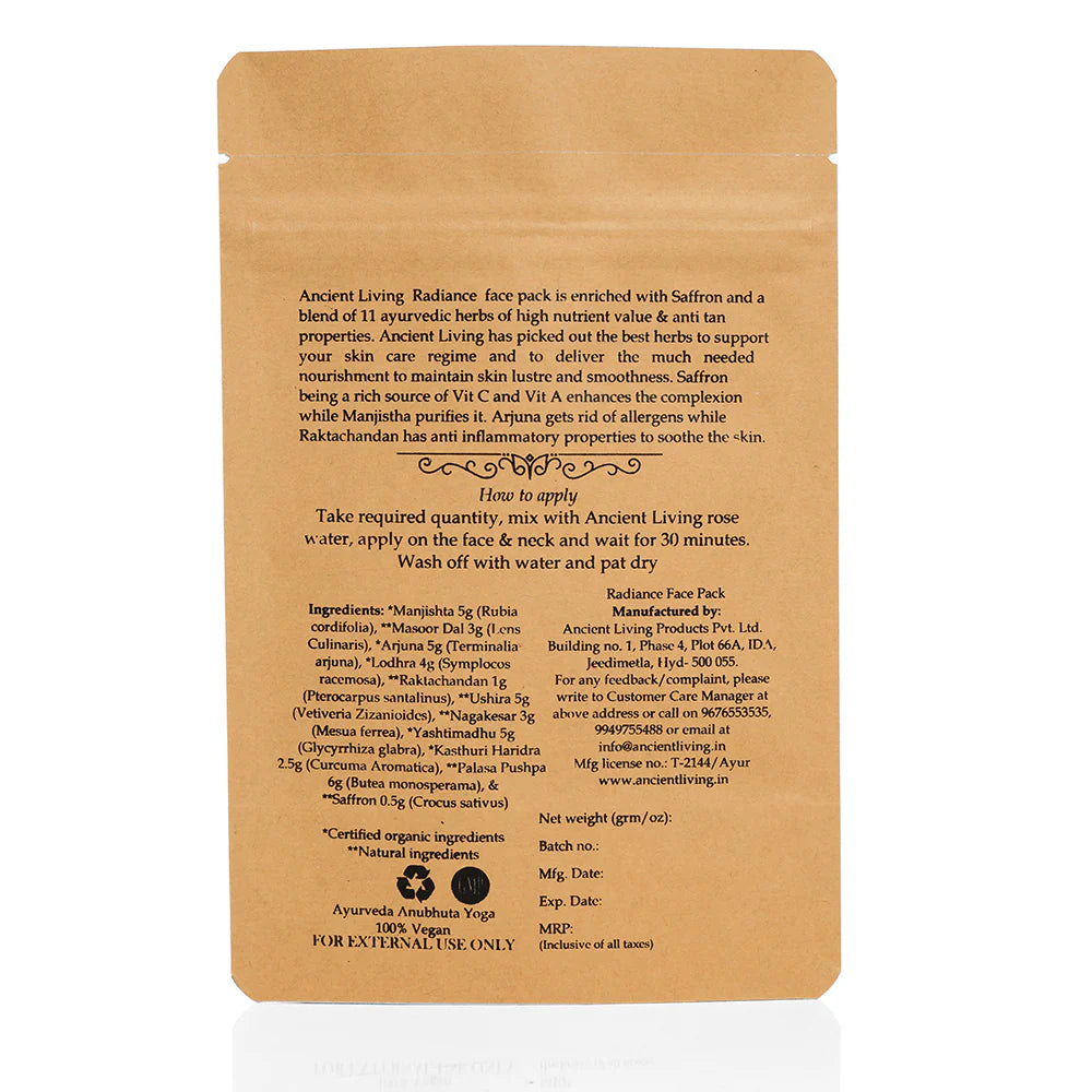 Radiance Face Pack – Ancient Living – 40gm