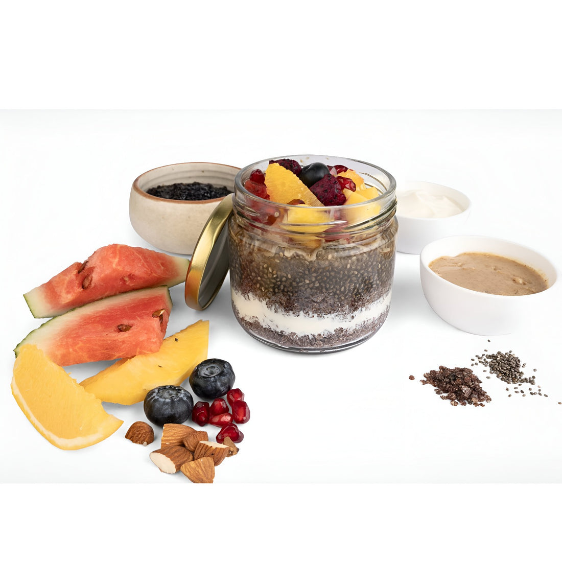Ragi Breakfast Jar - Fresh - Gluten Free &amp;amp; Refined Sugar Free - Made with Organic Ingredients - 160gm
