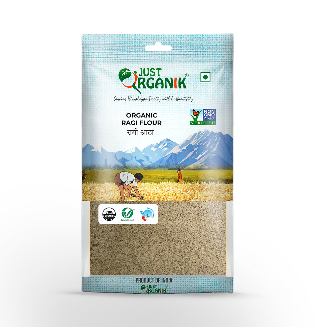 Ragi Flour | USDA Organic - Just Organik – 500gm