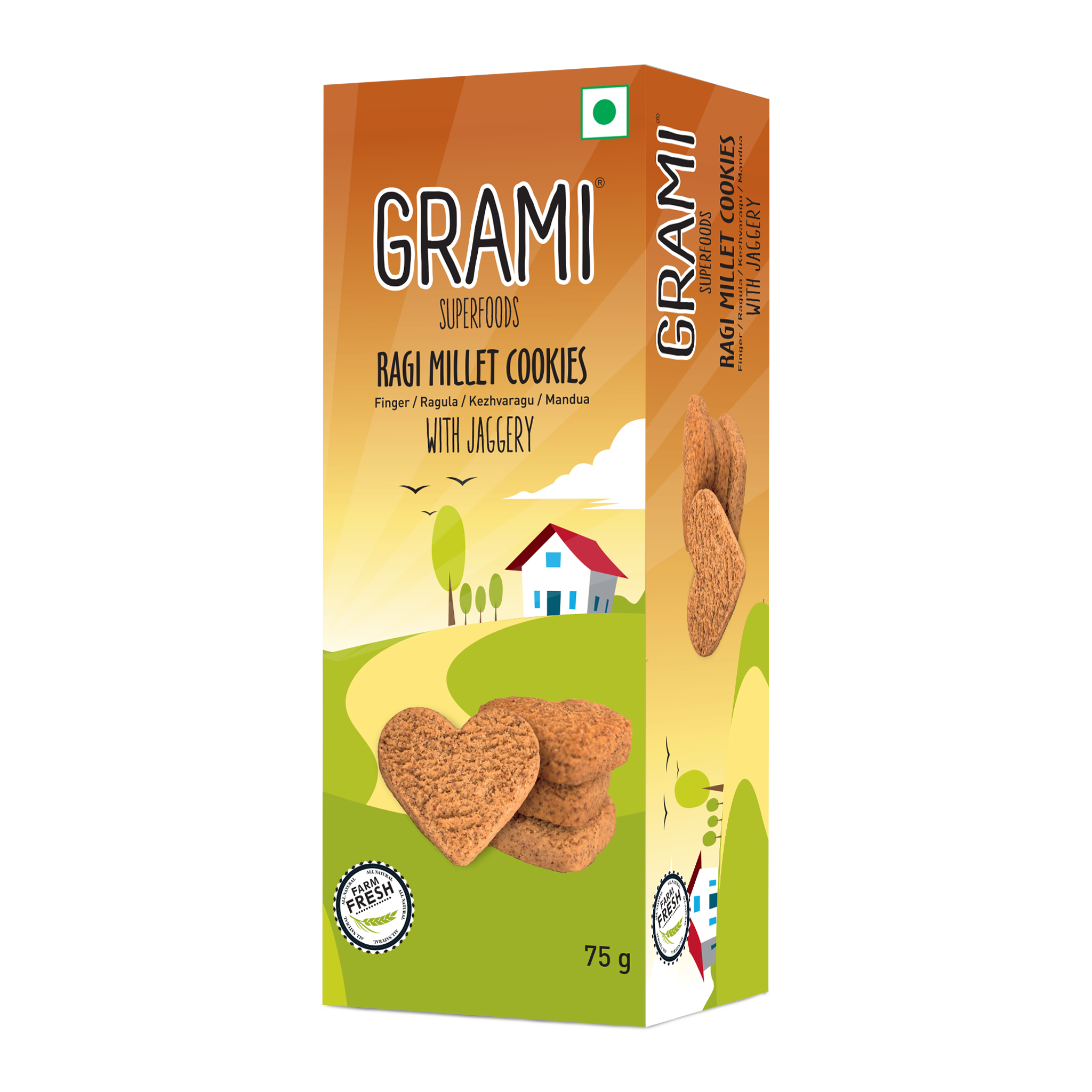 Cookies | Ragi Millet – No Maida, No Baking Powder, No Soda &amp;amp; No Egg - Grami Super Foods – 75gm