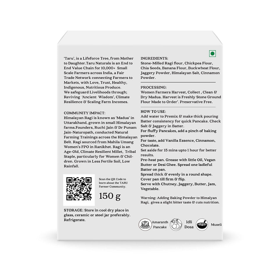 Ragi Pancake Mix – Taru Naturals – 150gm