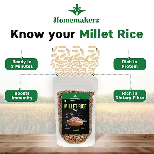 Millet Rice | Ragi - 14.34g Protein - Boost Immunity, High In Protein And Fibre - Homemaker - 250gm