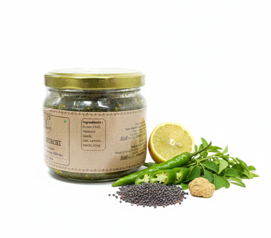 Pickles | Rai Ki Mirchi - 100% Jain - Spicy – No Added Preservatives, Flavour &amp;amp; No Added Sugar – Teen Peedhi – 200gm