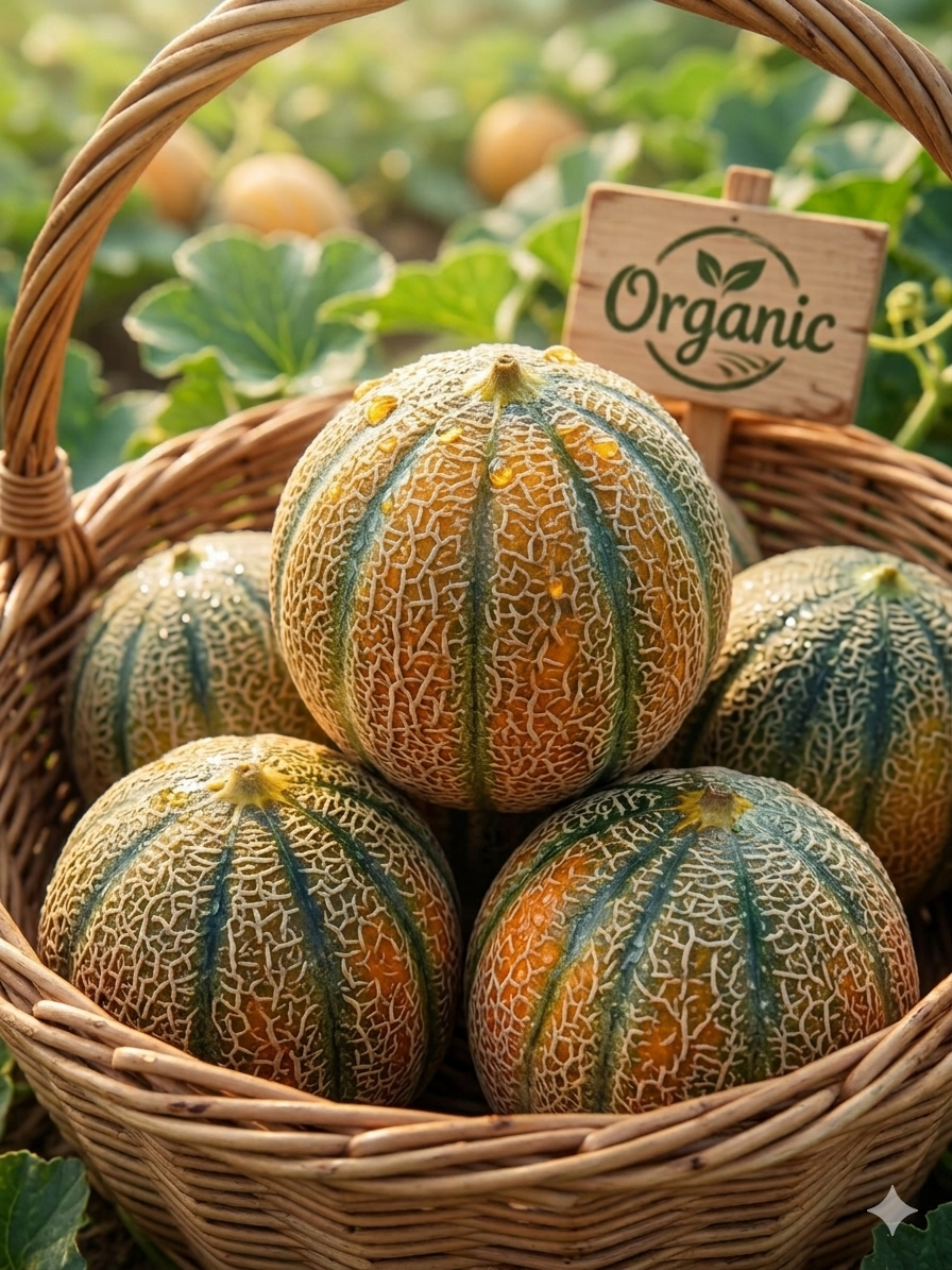 Muskmelon | Rajasthani Muskmelon (Kharbuja)- Organically Grown-Chemical Free &amp; Pesticide Free- 1000gm