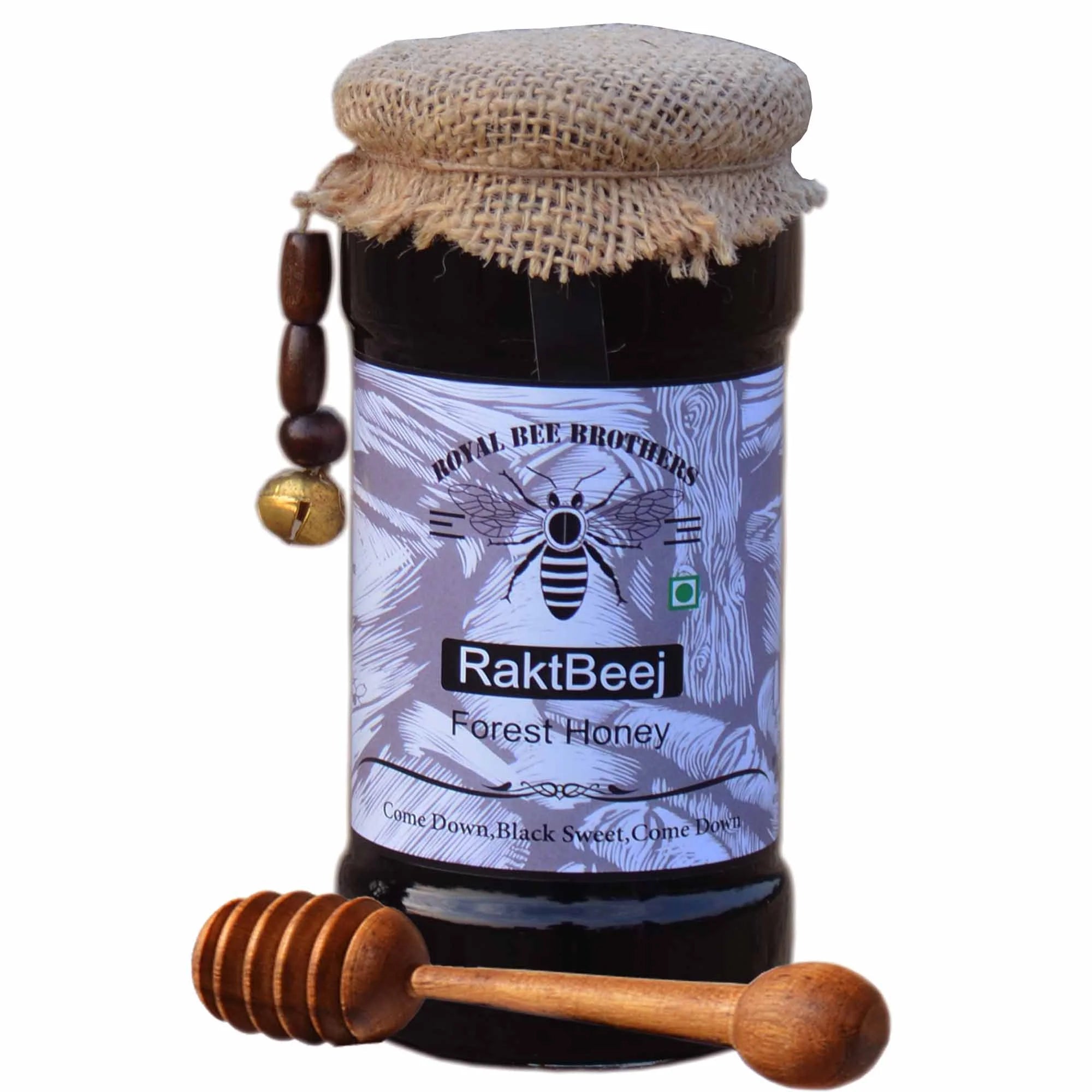Honey | Raktbeej Forest Honey - No Added Adulteration, Sugar, Corn Syrup &amp;amp; No Added Artificial Additives, Coloring Agents Or Preservatives - ROYAL BEE BROTHERS - 250gm
