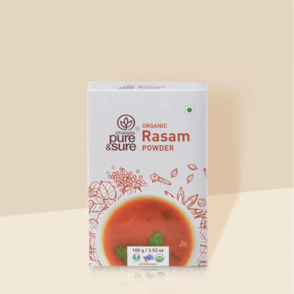 Rasam Powder - Organic - Indian - Pure and Sure - 100gm