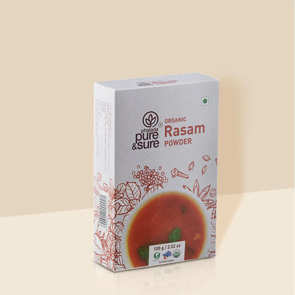 Rasam Powder - Organic - Indian - Pure and Sure - 100gm