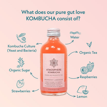 Raspberry Lemonade – Kombucha – Atmosphere – 210ml