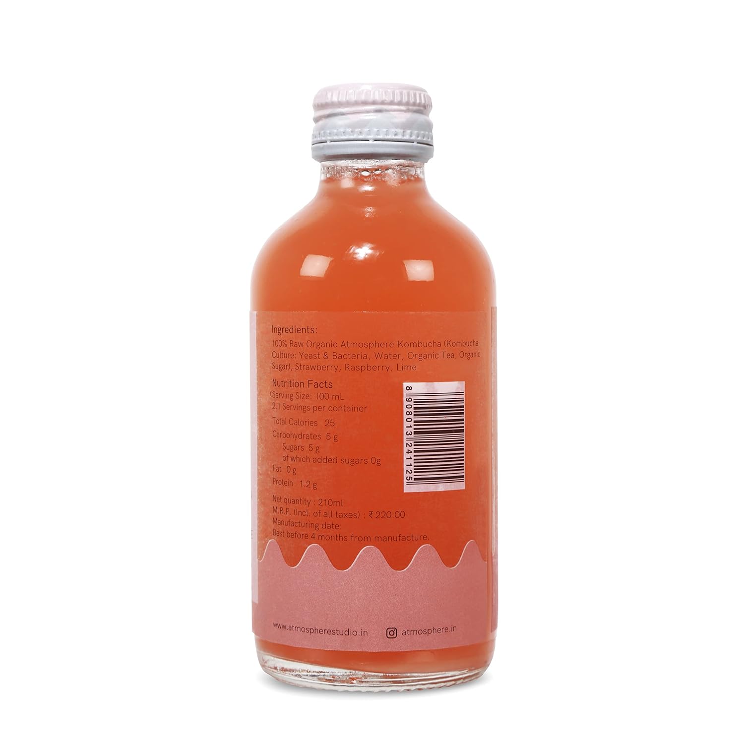 Raspberry Lemonade – Kombucha – Atmosphere – 210ml