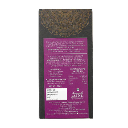 Dark Chocolate | Ravishing Raisins 70% Dark Chocolate (Sweetened With Brown Sugar) - Bean To Bar - No Additives, Colours &amp; No Added Preservatives - Thy Chocolates - 50gm