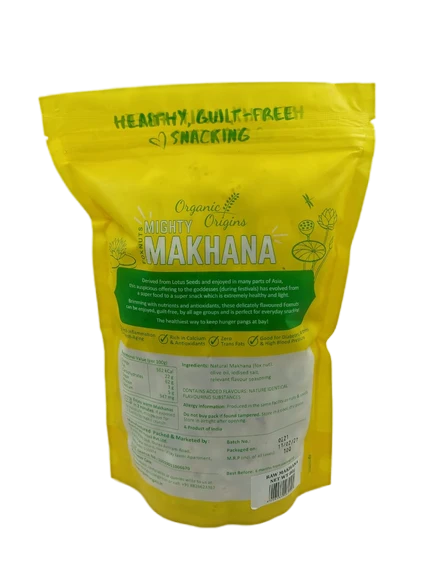 Raw Makhana – Gluten Free, High Protein, High Fibre &amp; Low Calorie - Organic Origins – 250gm