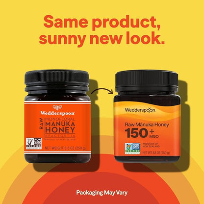 Honey | Raw Manuka Honey 150+ MGO-New Zealand - Wedderspoon - 250gm