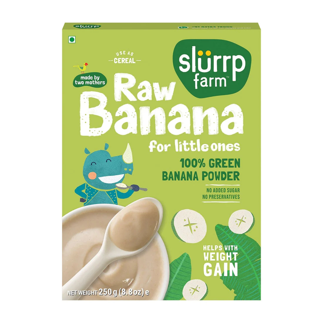 Banana Powder | Raw - 100% Green Banana Powder - No Refined Sugar &amp; No Added Preservatives – Slurrp Farm – 250gm