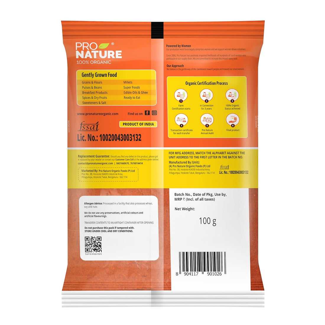 Red Chilli Powder – Pro Nature – 100gm