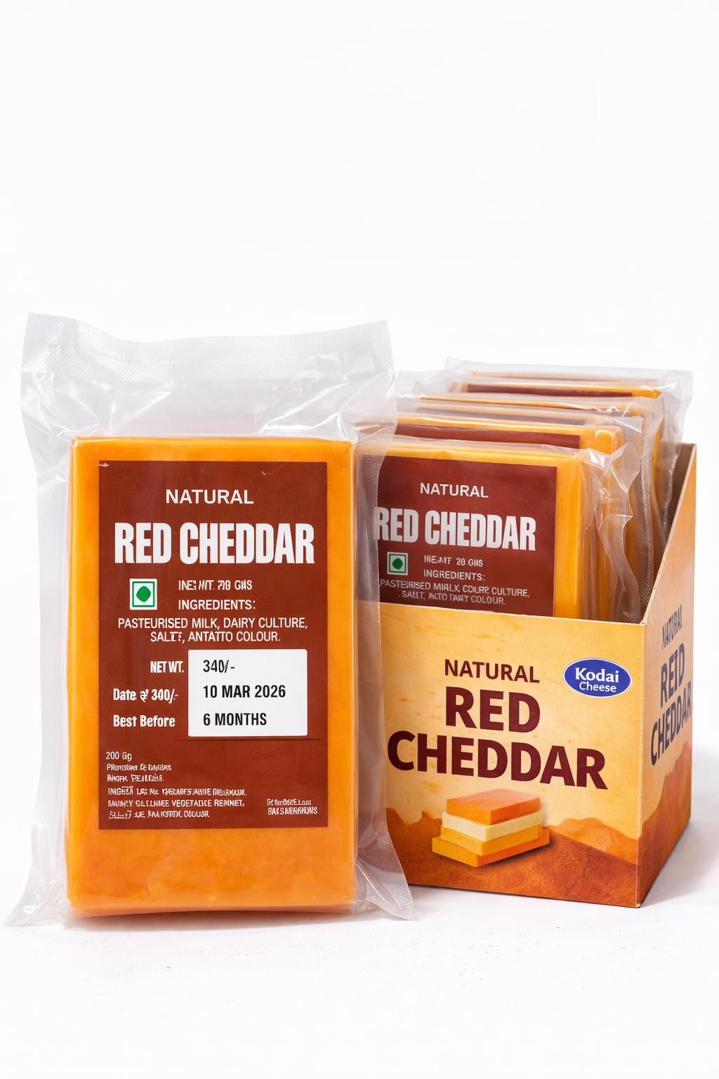 Cheese | Red Cheddar Cheese – No Added Preservatives – Natural – 200gm