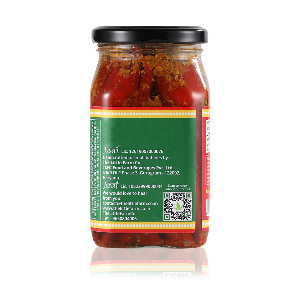 Red Chilli Pickle – No Added Colours &amp; No Added Preservatives - The Little Farm – 400gm