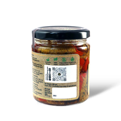 Chilli Pickle | Red Chilli Pickle - 100% Natural – Vegan, No Added Colour &amp; No Added Preservatives – Golden Grass – 200gm