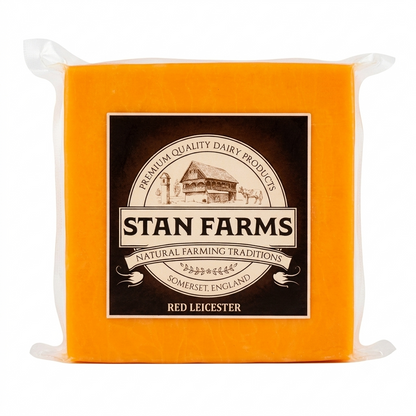 Red Leicester Cheese (Mature Coloured Cheddar Cheese)   -Pasteurized - Natural Farming Traditions - Stan Farms - 200gm