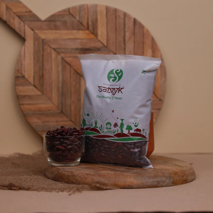 Rajma | Red Rajma - Protein & Iron Rich Kidney Beans - Perfect for Rajma Chawal - Soft Texture & Quick To Cook - Satvyk - 500gm