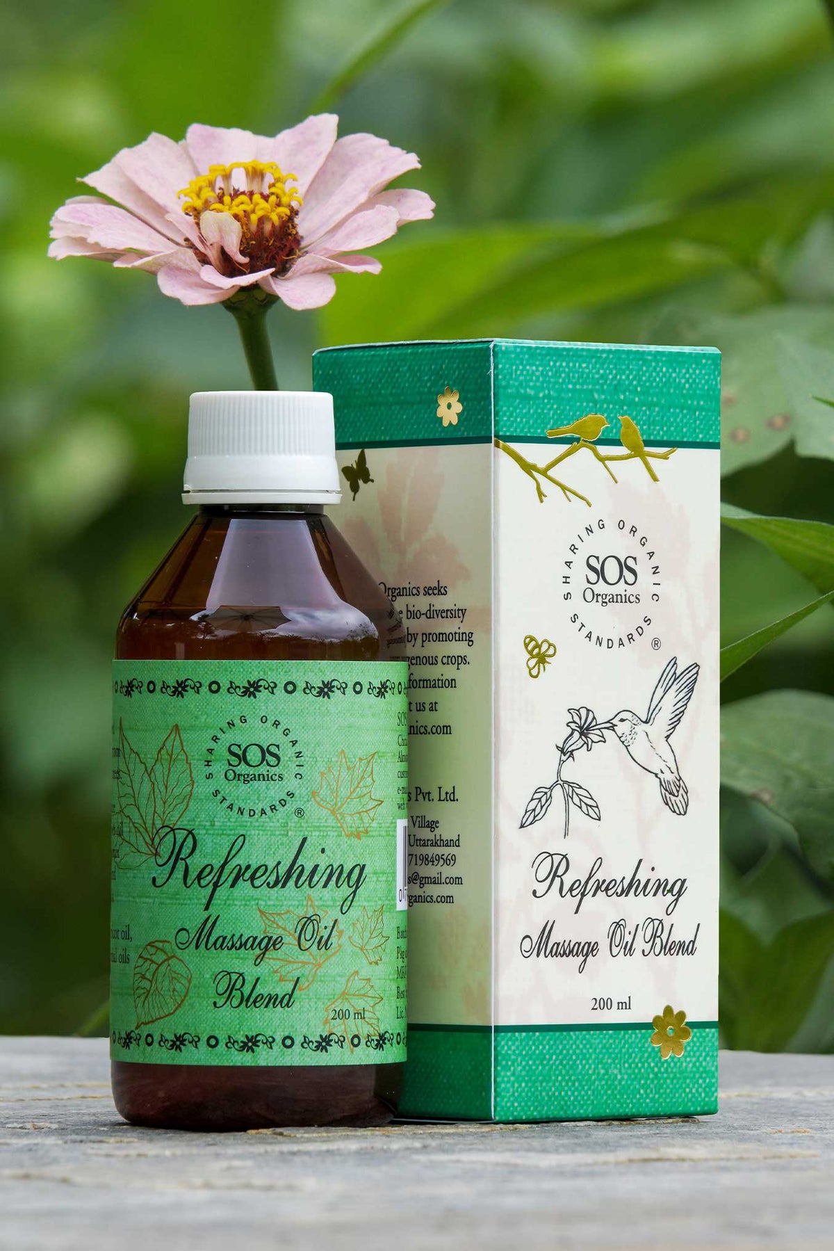 Refreshing Massage Oil Blend-Made from Cold Pressed Apricot Kernels-Pesticide Free – SOS Organics – 200ml