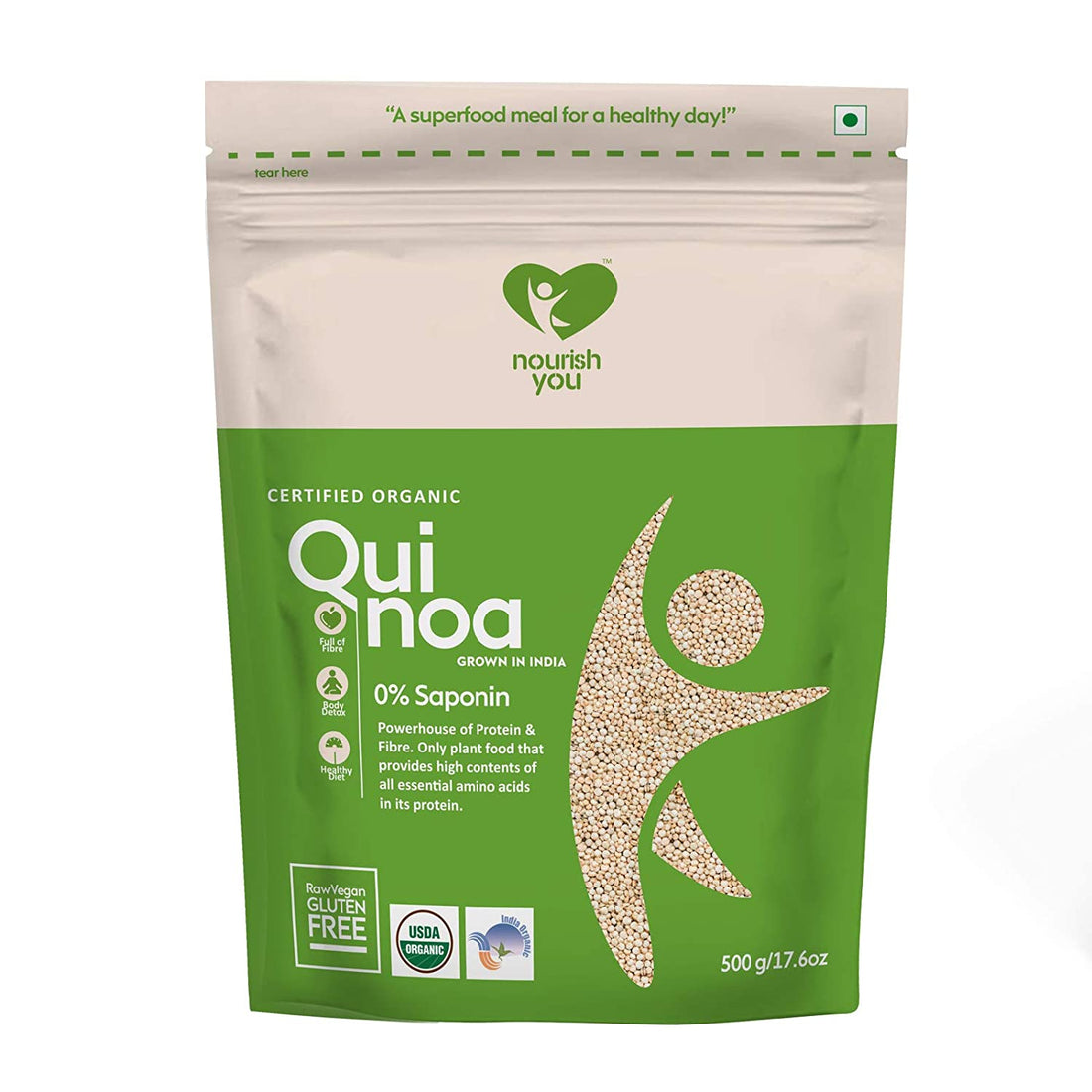 Regular White Quinoa Seeds - Nourish You - 500gm