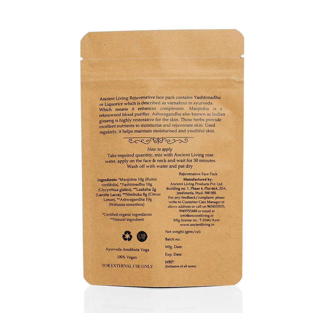 Rejuvenative Face Pack - Ancient Living - 40gm