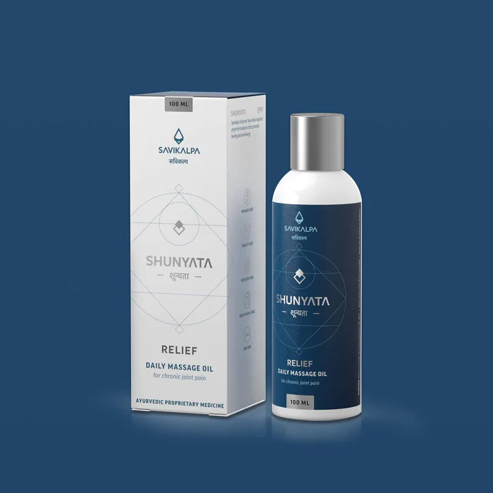 Massage Oil | Shunyata - Relief (Daily) - For Chronic joint Pain - Savikalpa - 100ml