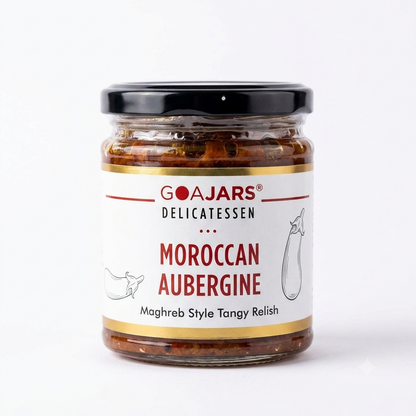 Tangy Relish | Moroccan Aubergine (Maghreb Style Tangy Relish)- 100% Natural - Vegan &amp; Gluten Free-No Preservative - GOAJARS - 170gm