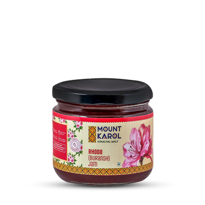 Jam | Rhodo (Buransh) Jam - Pure Himalayan Flavour - No emulsifiers, Stabilisers, Nothing Artificial, No Flavour Enhancers, Colours &amp; No Artificial Preservatives - Mount Karol - 400gm