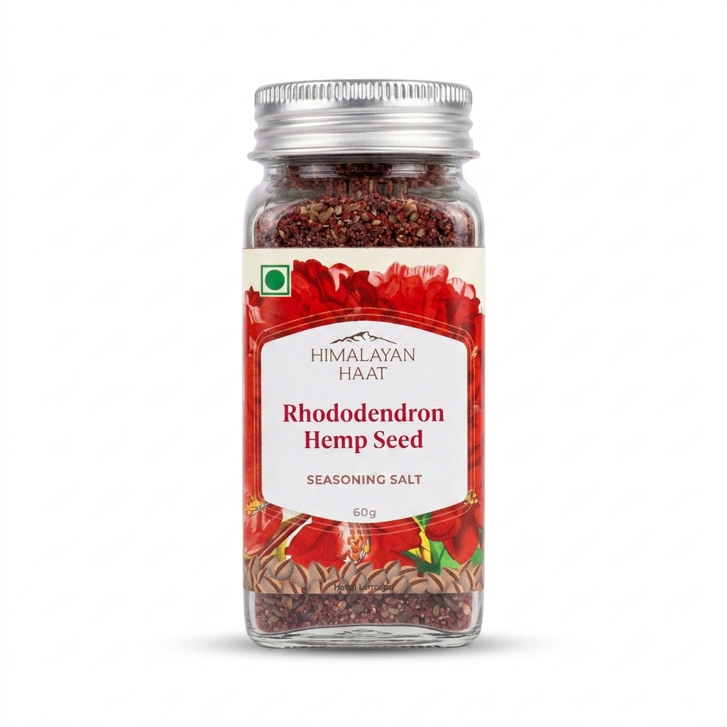 Salt | Rhododendron Hemp Seed - Seasoning Salt-Single Origin Herbs and Spices-No Preservatives &amp; Additives – Himalayan Haat – 60gm