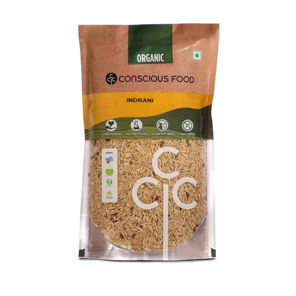 Rice | Brown Rice Indrani - Conscious Food - 500gm
