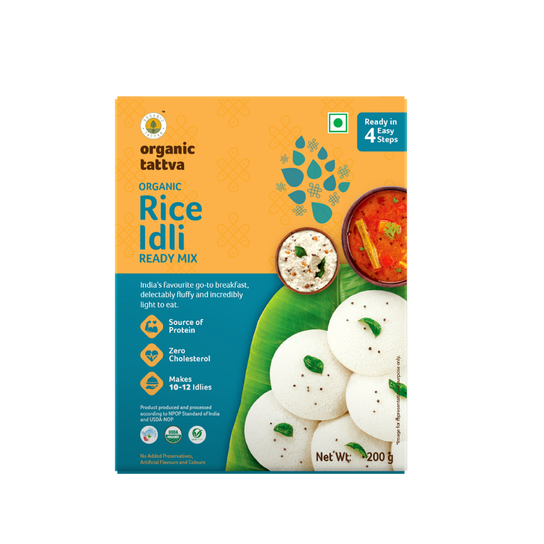 Rice Idli - Ready Mix – USDA Organic - Organic Tattva – 200gm