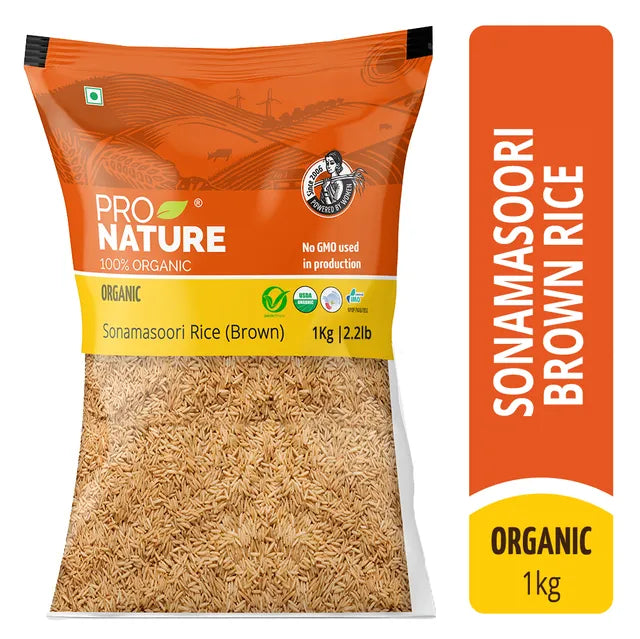 Rice | Sonamasoori Rice (Brown) - Pro Nature - 1000gm