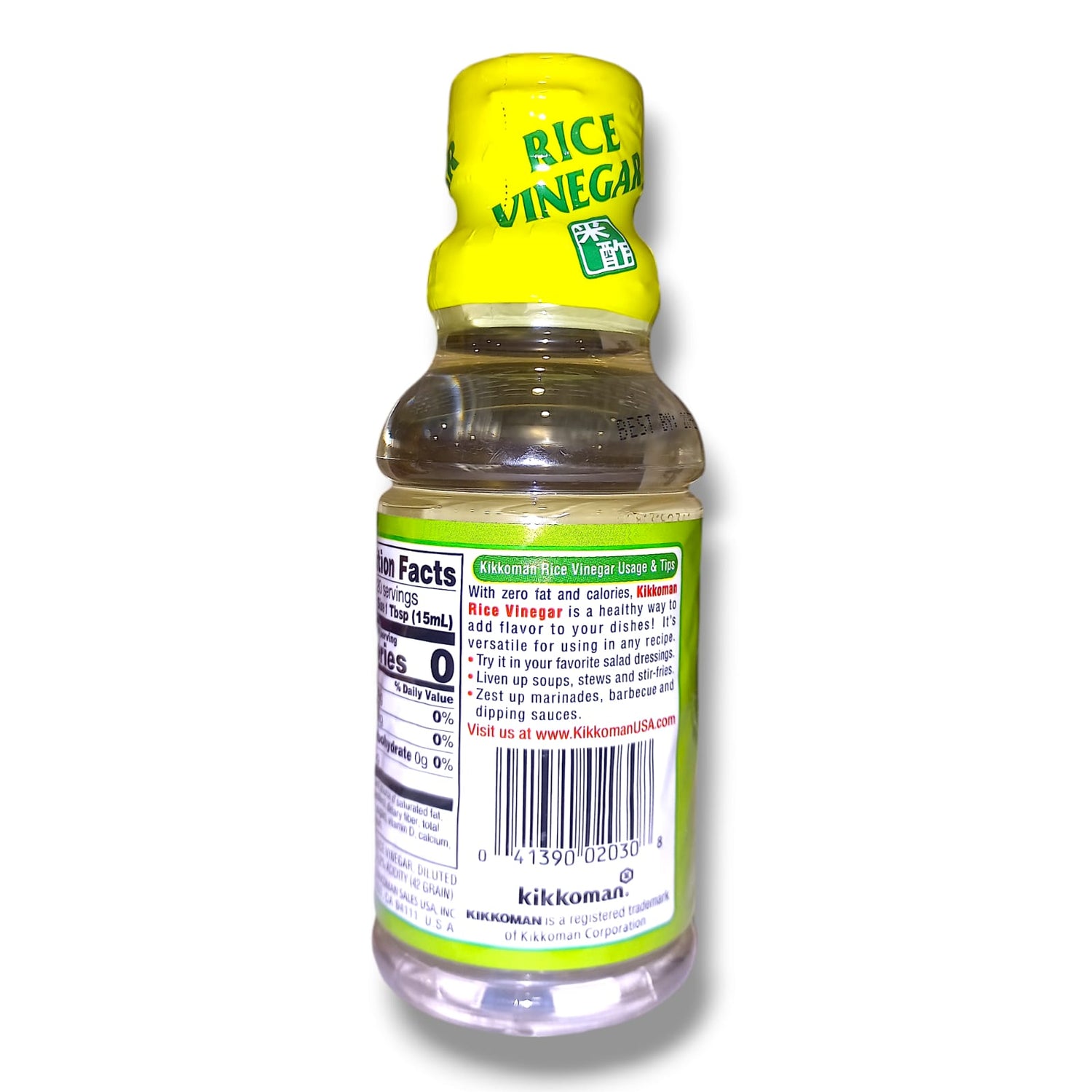 Vinegar | Rice Vinegar - Brings Salads To Life - No High Fructose Corn Syrup &amp; No Added Preservatives - Kikkoman - 296ml