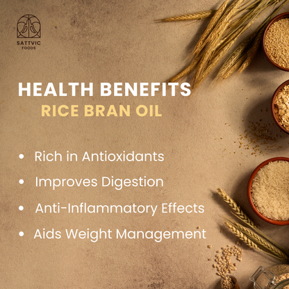 Rice Bran Oil | Organic - Cold Pressed - Sattvic Food - 500ml