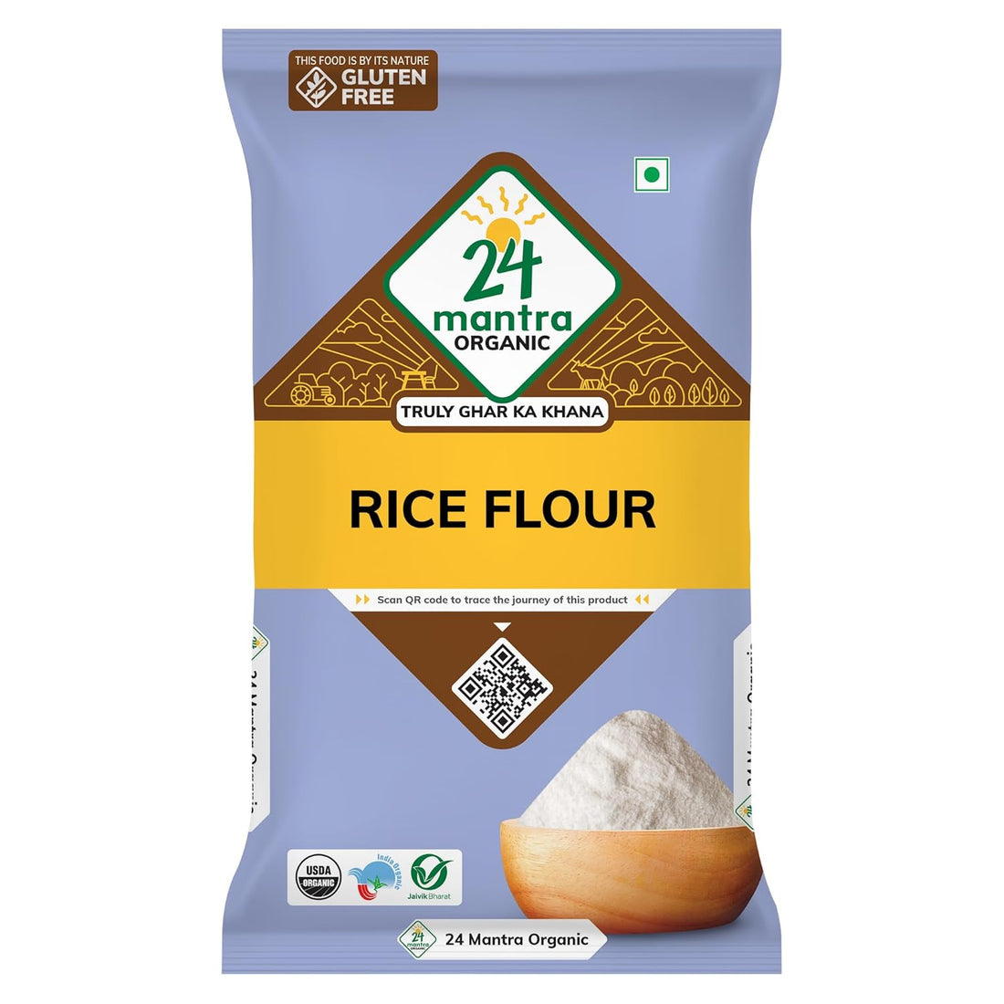 Rice Flour - Gluten Free – 24 Mantra – 500gm