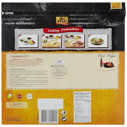Rice Paper | All Natural Ingredients - Gluten Free – Real Thai – 100gm 22 Cm