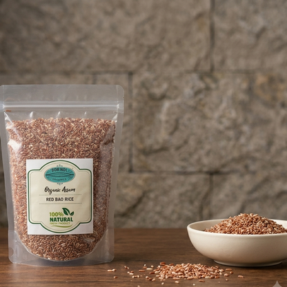 Rice | Red - Straight From The Brahmaputra Valley Farms (Bao) - The Medicinal Rice From Assam - USDA Organic - BOR-NOI ORGANICS - 1000gm